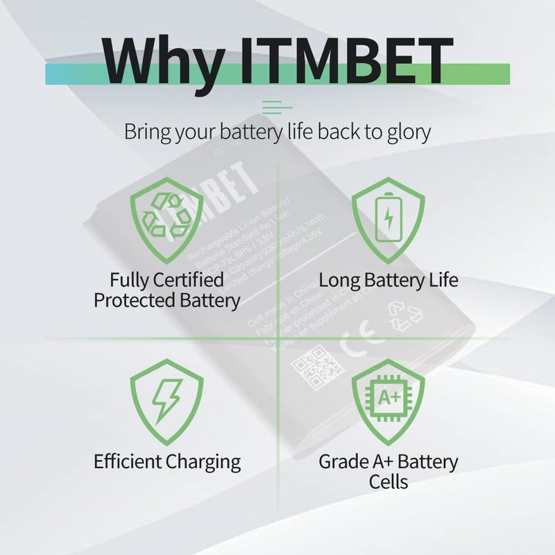 ITMBET SCP-73LBPS Battery, (𝟐𝟎𝟐𝟓 𝐍𝐞𝐰 𝐔𝐩𝐠𝐫𝐚𝐝𝐞) 3000mAh 0 Cycle High Capacity Replacement Battery for Kyocera DuraXV Extreme E4810 DuraXE Epic E4830 Verizon Flip Phone - Image 3